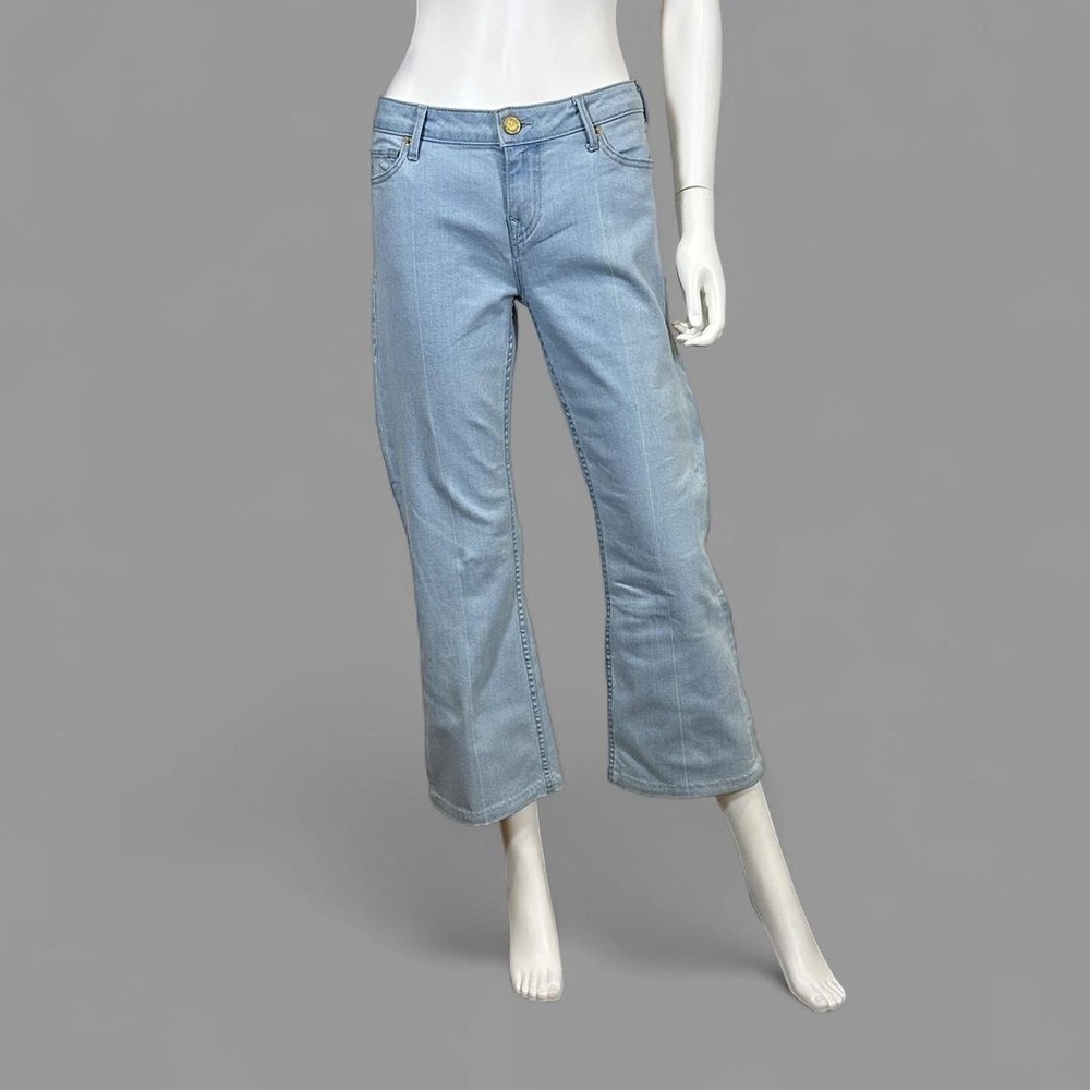 True Religion Manchester United Light Wash Flare Jeans Women's 28 Y2K Bootcut